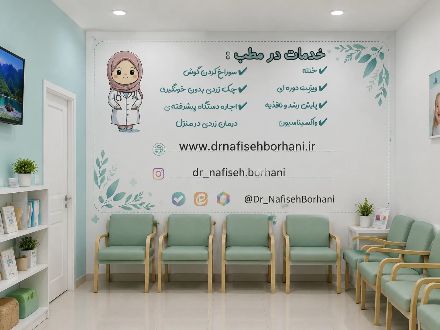خدمات مطب دکتر نفیسه برهانی | متخصص نوزادان، کودکان و نوجوانان